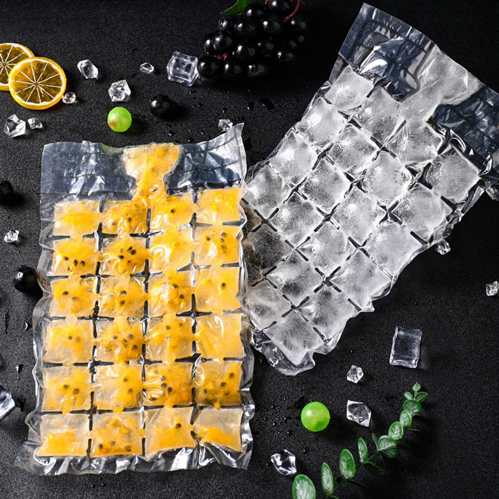 10PCS Disposable Ice Bag 28 Grids Plastic One-time Clear Popsicle Bags Cream Storage Maker Mold #BL3 |