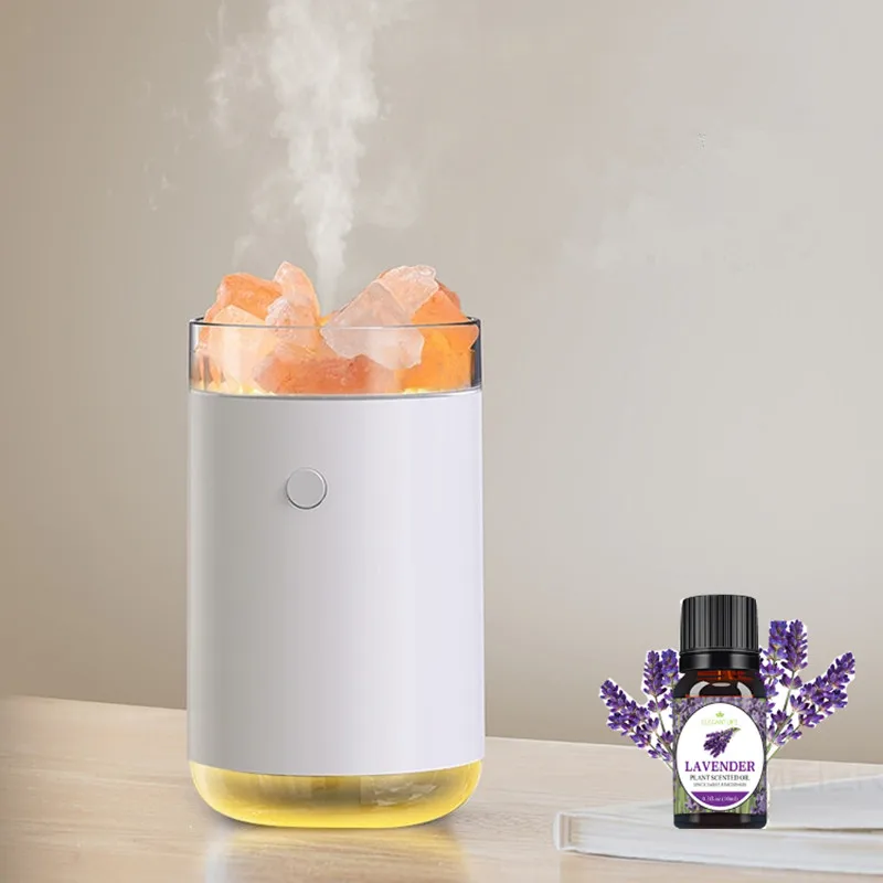 Crystal Salt Stone Air Humidifier Portable Wireless Aromatherapy