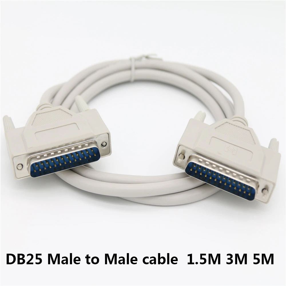 Кабель-удлинитель DB25 с разъемом Папа-папа 1 5 м 3 25-Pin кабель для передачи данных