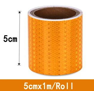 Bike Body Reflective Safety Stickers Reflective Safety Warning Conspicuity Tape Film Sticker Strip Bicycle Accessories 5cmx1m