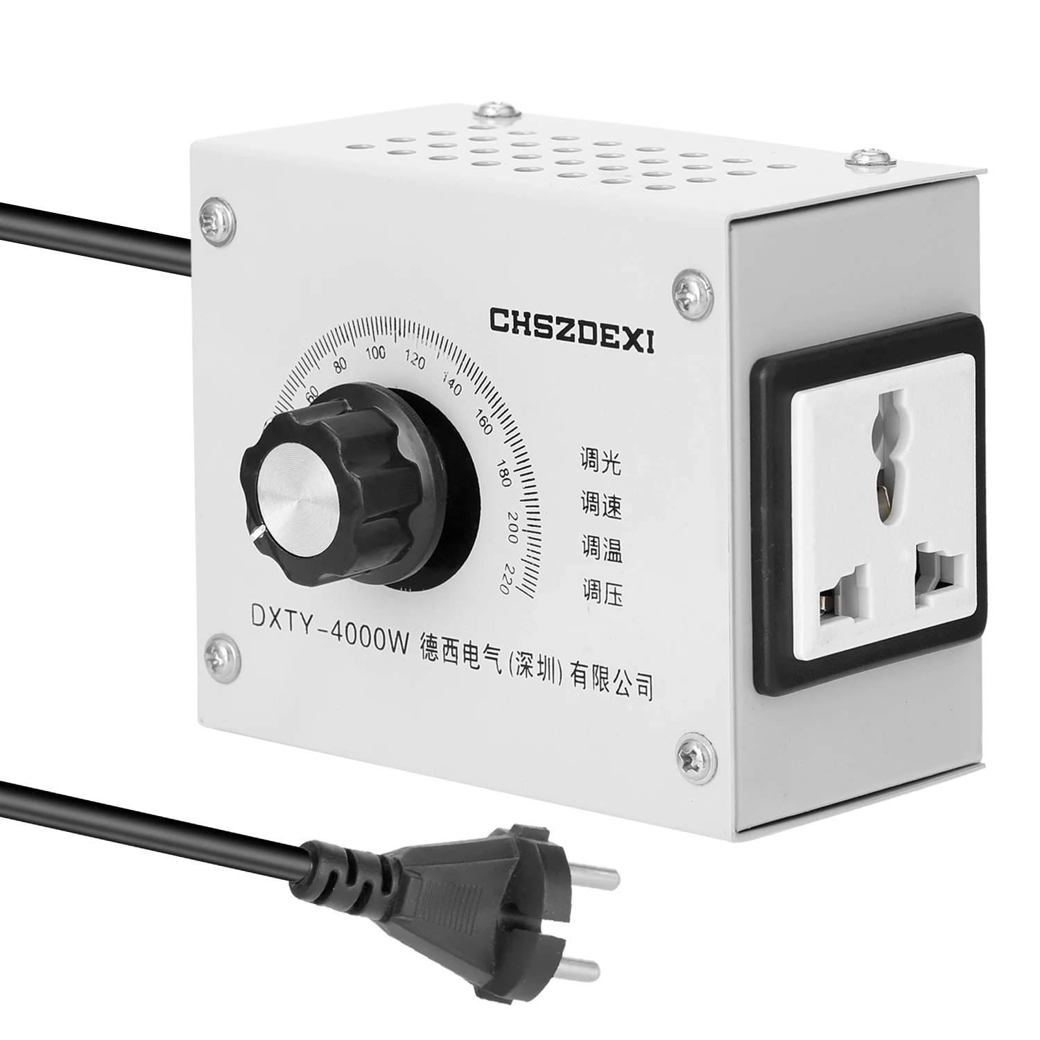 AC 220V SCR регулятор напряжения компактный регулятор переменного напряжения портативный светильник с регулируемым регулятором напряжения