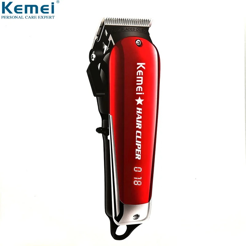 Kemei Professional Barber Hair Clipper Electric Cordless Beard Trimmer LED Cutter Carbon Steel Blade Haircut Machine | Бытовая техника