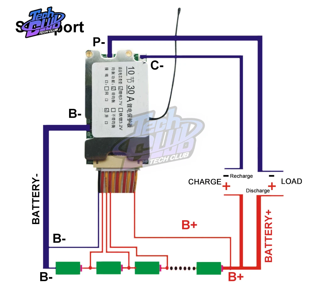 Ailao Lithium Batterij Bescherming Board, 10S 36V 30A Lithium Batterij Ailao Lithium Batterij Bescherming Board, 10S 36V 30A Lithium Batterij