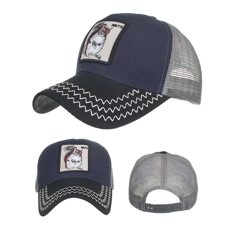 Newly Baseball Cap Hat Breathable Mesh Animal Embroidery Fashion for Summer Women Men S66