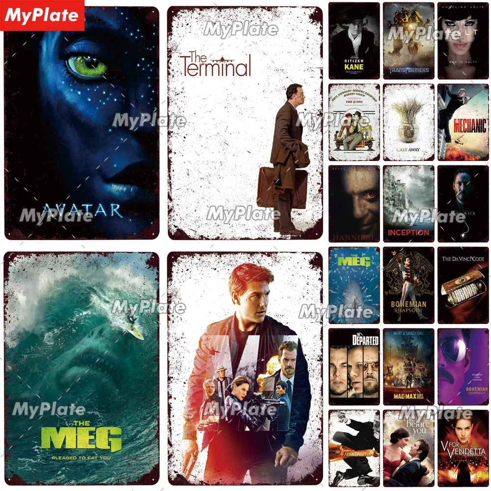 Movie Poster Metal Sign Vintage Plaque Tin Sign Plate Wall Decor For
