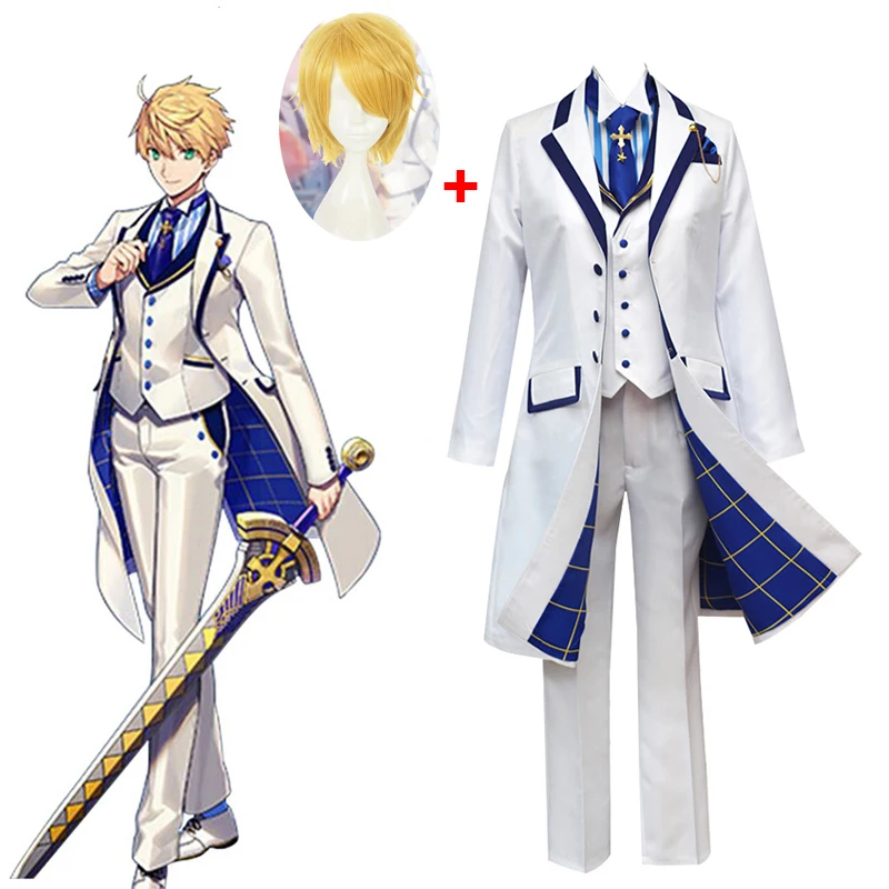 Fate-Grand-Order-FGO-Knowing-the-King-of-the-Knights-Cosplay-Costume-Pendragon-White-Pink-King