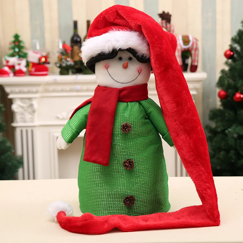 155 см высота рождественские шапки длинный красный белый костюм капитана креативный Санта взрослые дети аксессуары плюшевые мягкие с мячом подарок YWHB27