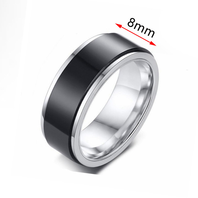 Ring For Women Spinner Fidgets Rings Stainless Steel Rotate Freely Spinning Anti Stress Accessories Jewelry 2021 Gifts