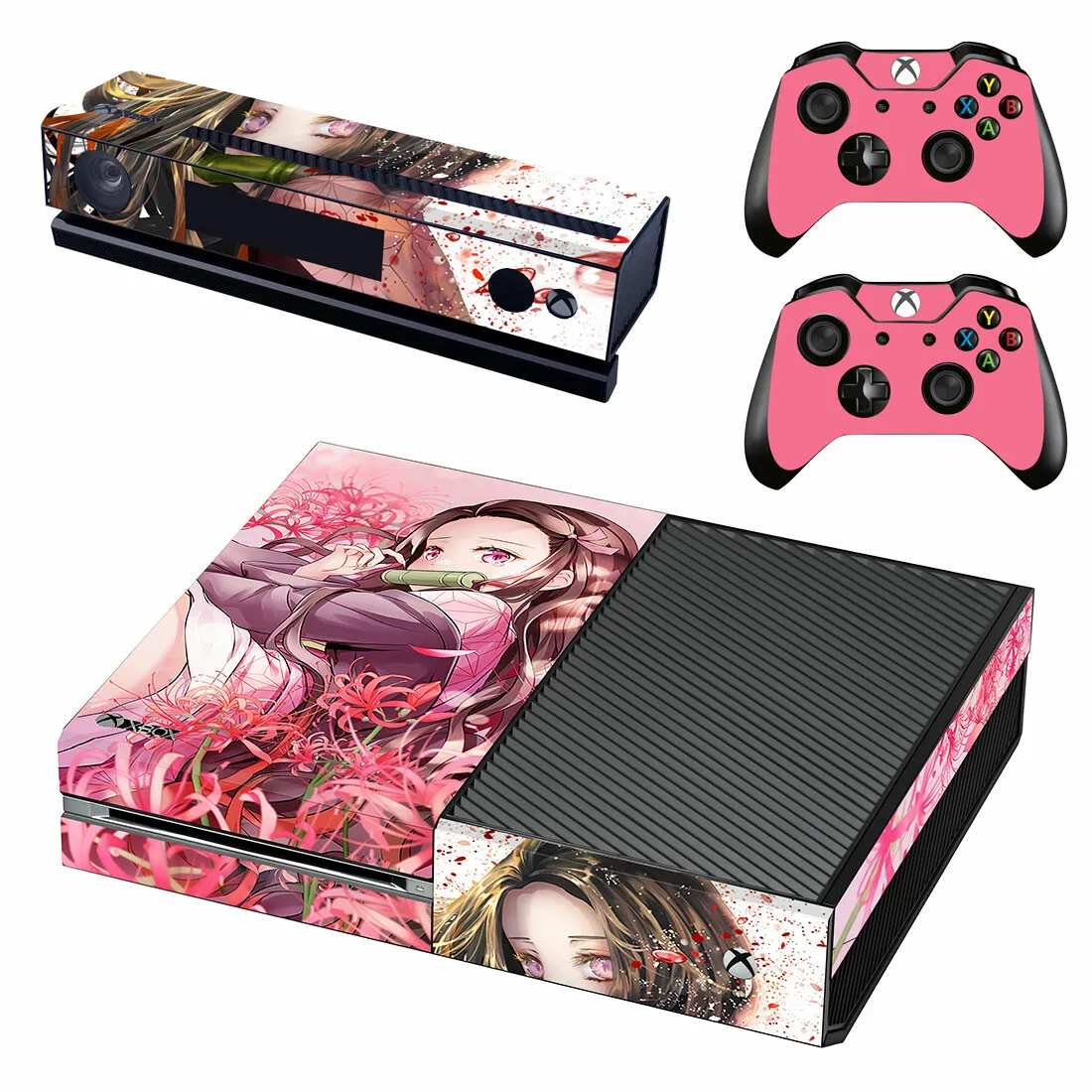 Demon Slayer Skin Sticker Decal Cover For Xbox One Console and 2 Controllers For Xbox One Skin Sticker Vinyl 