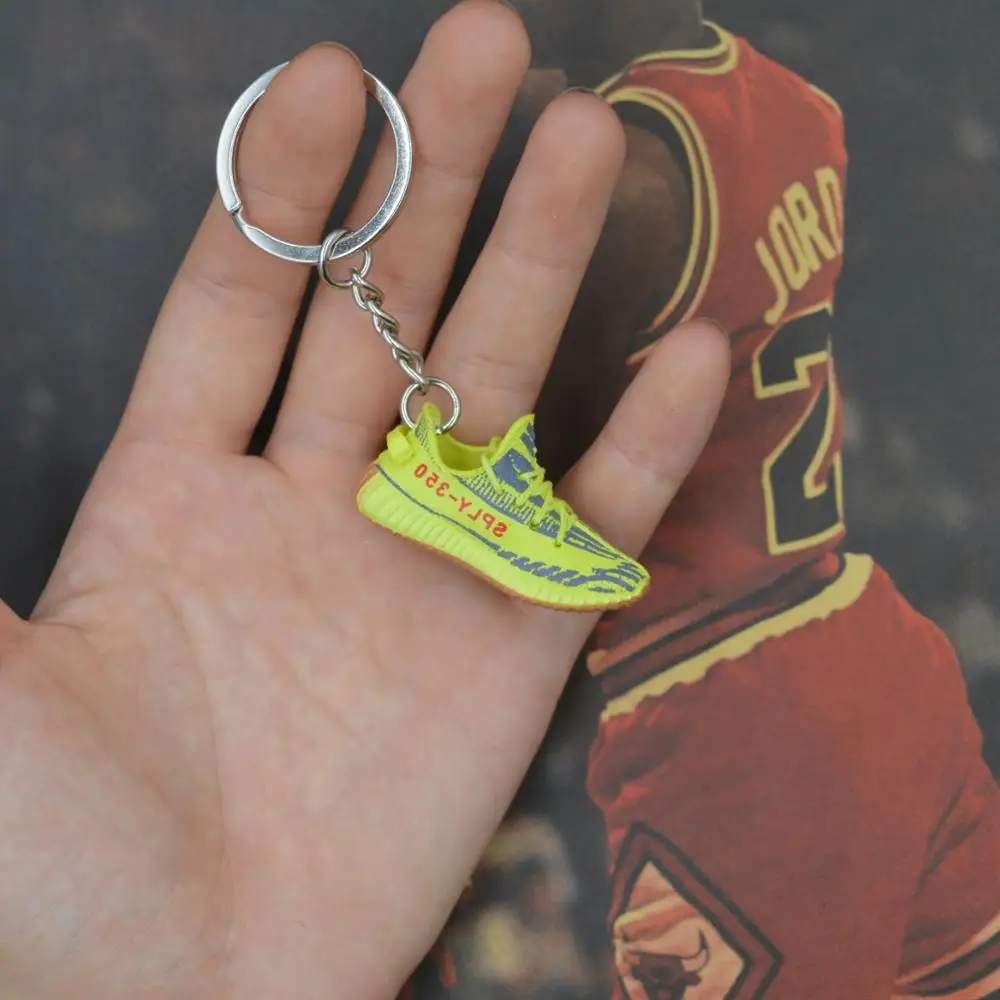 one shoe keychain Дропшиппинг aj1 offwhite Chicago Unc NRG брелок в виде кроссовка Air Jordan 1 3D мини-кроссовки спортивная обувь, кроссовки брелки - Цвет: one shoe keychain