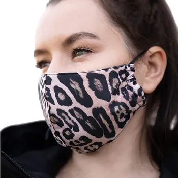 

1/2/4 Pcs Masks Unisex Sand Exhaust Sunscreen Face Mask Breathable Leopard Washable Reusable Pocket Face Sheild Mask Masque