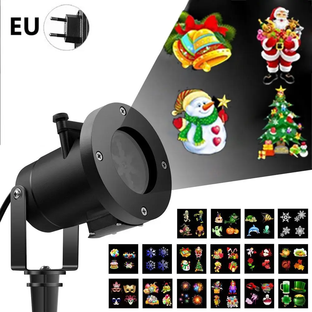 16 Patterns Christmas LED Projector Light New Year Laser Snowflake Projection Stage Light Waterproof Home Garden Lawn Lamp 16 Patterns Christmas LED Projector Light New Year Laser Snowflake Projection Stage Light Waterproof Home Garden Lawn Lamp