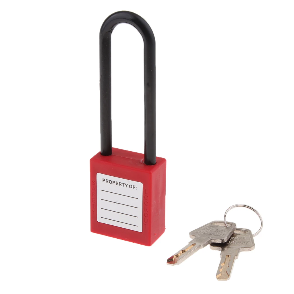 Защитная блокировка замок разные ключи, PA и сталь, красный