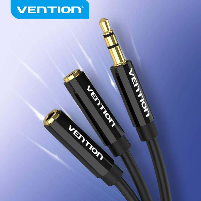 Vention аудио сплиттер кабель 3 5 мм штекер 2 гнездо микрофон Y Aux для iPhone ноутбука MP3