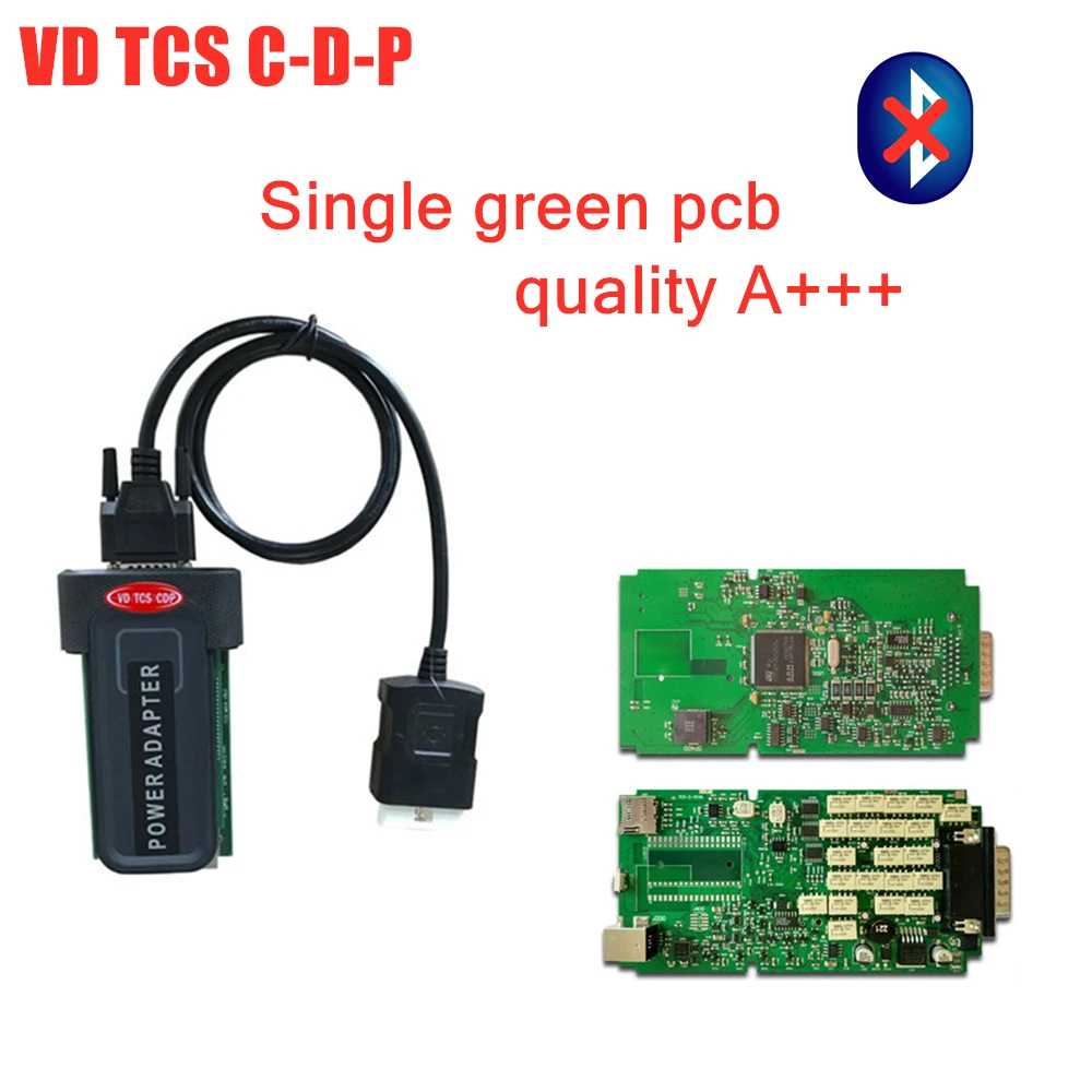 without bluetooth 3/,00 с ключом) черный VD TCS C-D-P для автомобилей с bluetooth OBD2 автомобилей грузовиков сканер Инструменты+ установка видео 3 в 1 - Цвет: without bluetooth