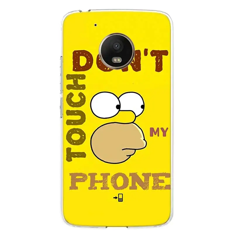 Милый чехол для телефона Homer Симпсоны для Motorola Moto G7 G6 G5S G5 E4 Plus G4 E5 Play power EU Подарочный чехол с рисунком - Цвет: TW307-4