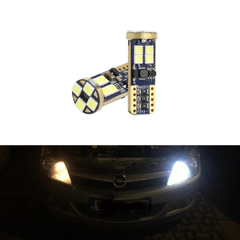 2x T10 3030 SMD светодиодный светильник для бровей и век заменить лампы Opel Vauxhall Astra H J G