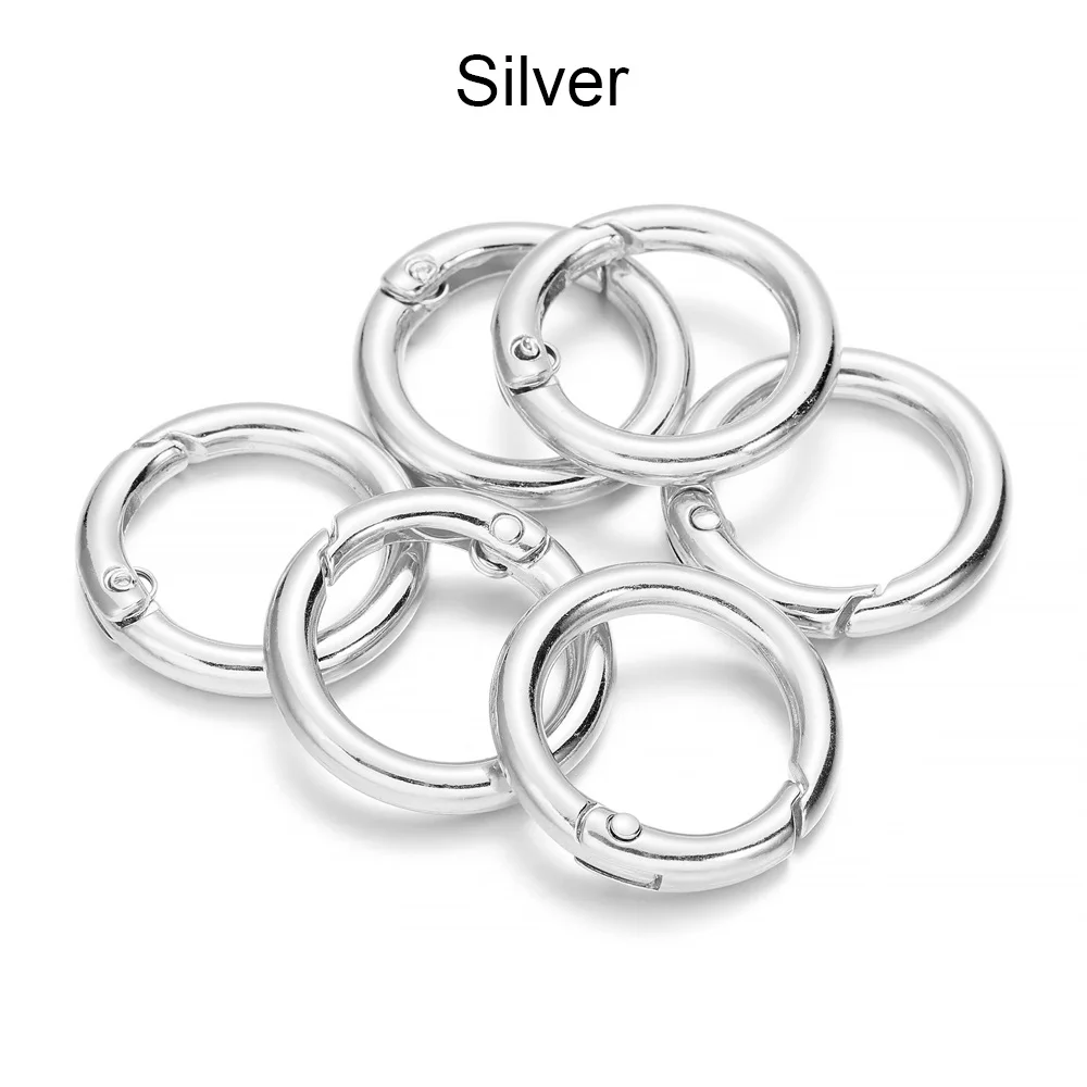5pcs Metal Spring Clasps for Keychains, Bags, and Jewelry Making