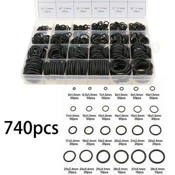 

740pcs Sealing Ring Set Assortment Washer gasket Replacement Repair Tool