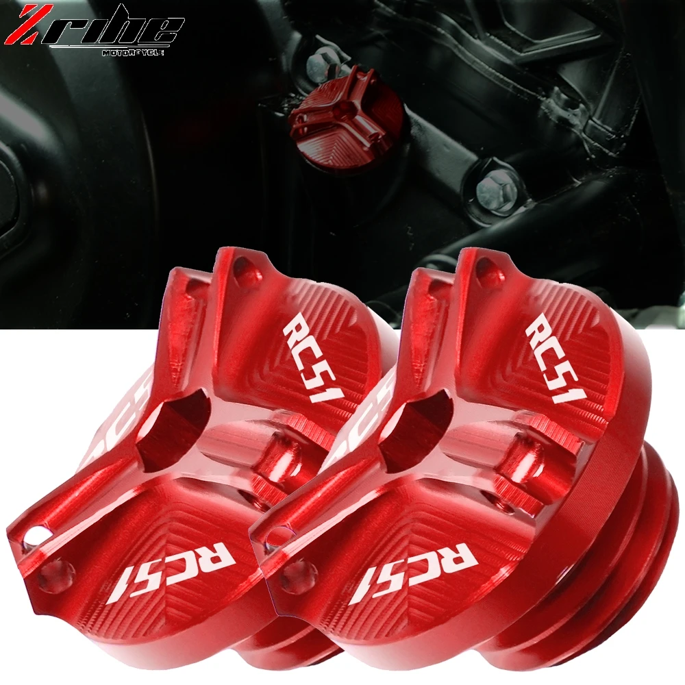 For Honda RC51 Motorcycle M20*2.5 CNC Aluminum Engine Oil Filter Cup Plug Cover Screw RC 51 RC-51 2000-2006 | Автомобили и