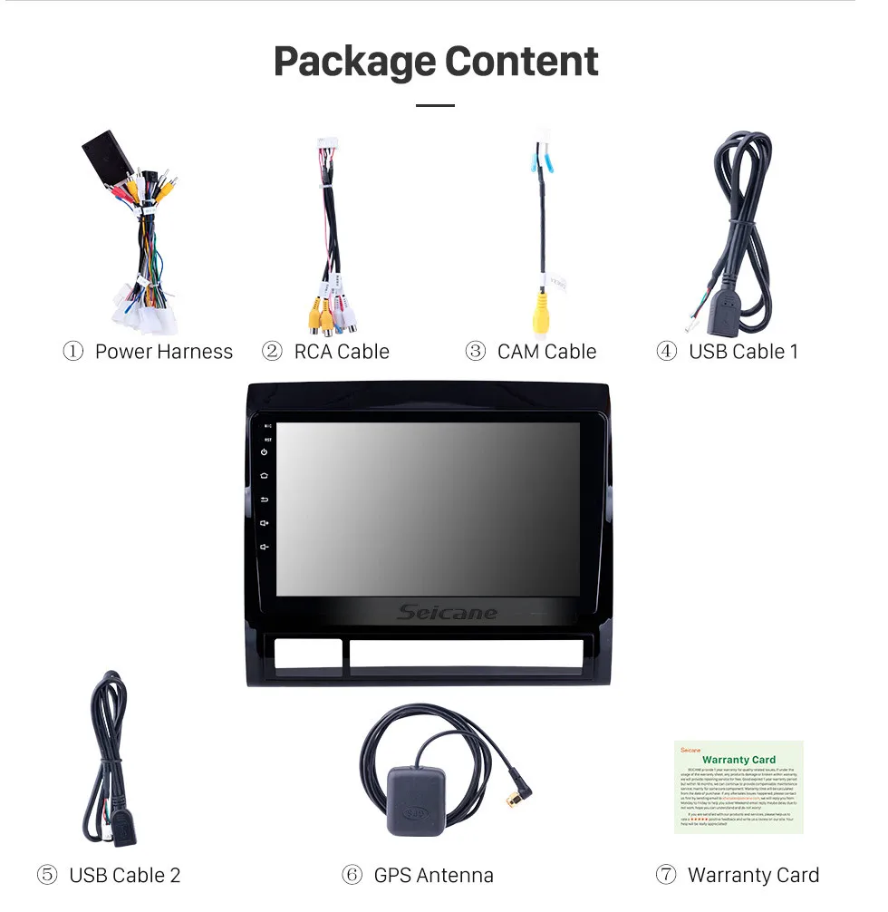 Cheap Seicane Android 8.1/9.0 for 2005-2013 TOYOTA TACOMA/HILUX (America Version) Car Multimedia Player GPS Navi 9 inch Stereo 3G 14