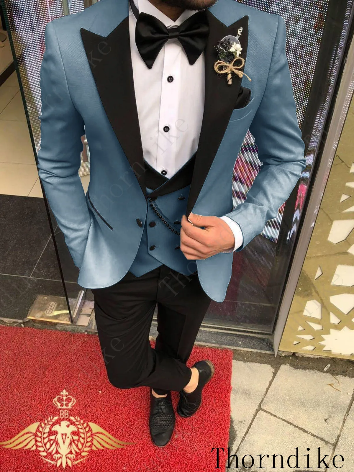suit 8 Thorndike, новейший дизайн пальто, брюки, розовый мужской костюм, приталенный смокинг для жениха, 3 предмета, на заказ, свадебные костюмы, комплект с блейзером для выпускного вечера - Цвет: suit 8