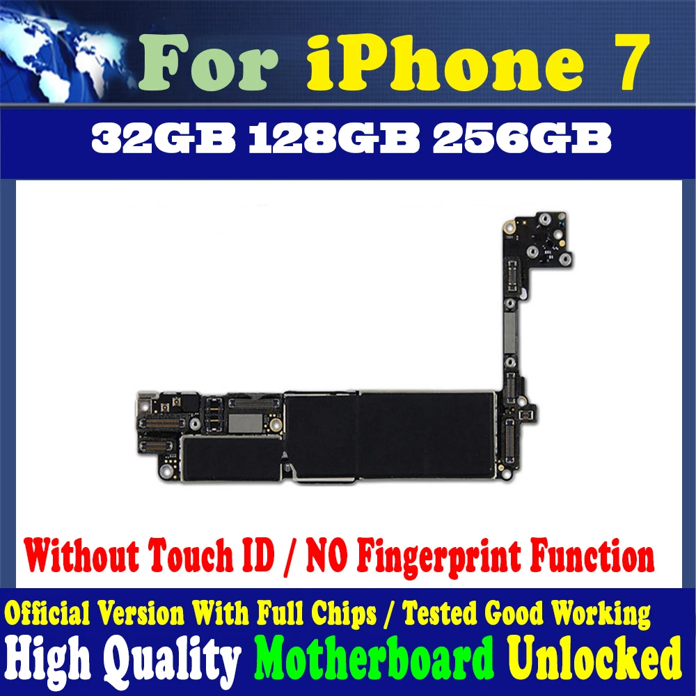 Материнская плата 32 ГБ/128 ГБ/256 ГБ для iPhone 7 без/с Touch ID Оригинальный