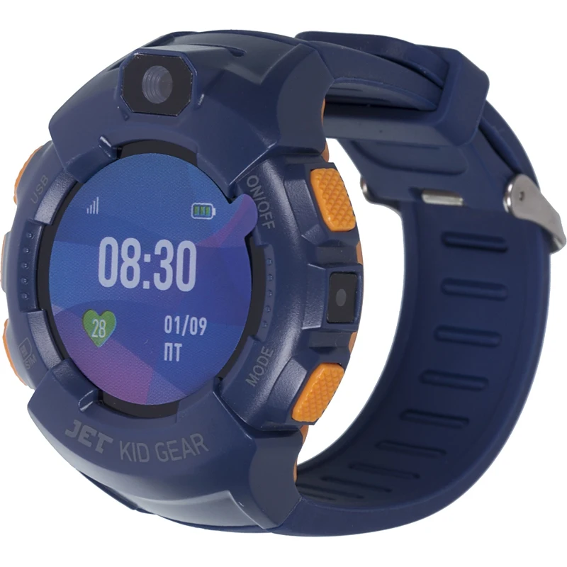 Смарт часы JET Kid Gear 50мм 1.44&quot оранжевый/синий (gear blue+orange)|Смарт-часы| |