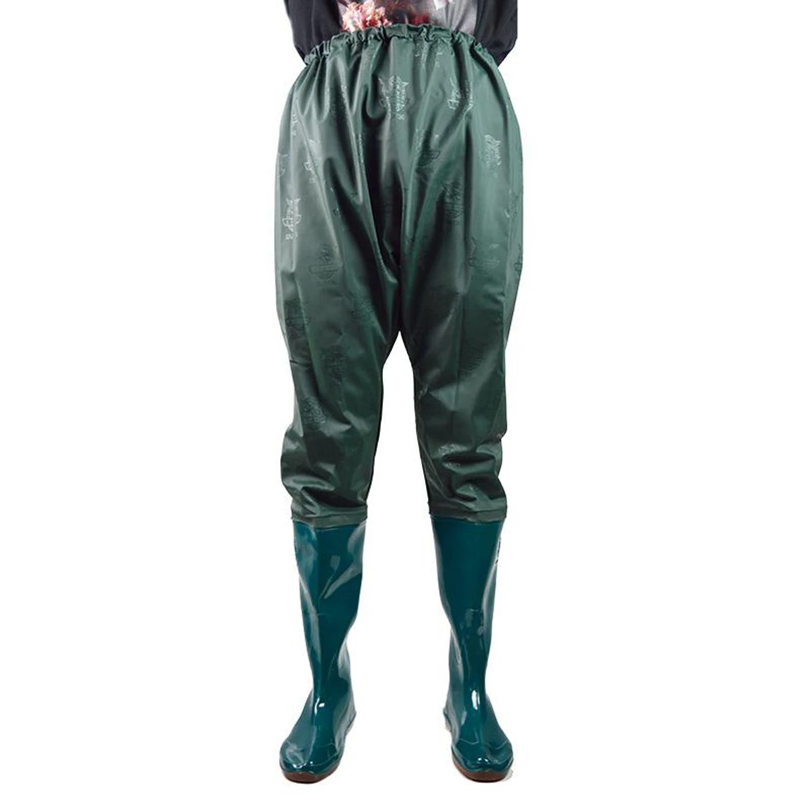 Fishing Hip Waders Men Women Wading Pants Hunting Bootfoot Waterproof and PVC Wading Socks Boots Watertight Pants Trousers fishing waders