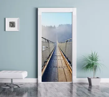 

Self Adhesive Renew 3d Door Sticker Landscape Home Decor Print Art Waterproof Wallpaper Mural Wardrobe Renovation Decal Picture