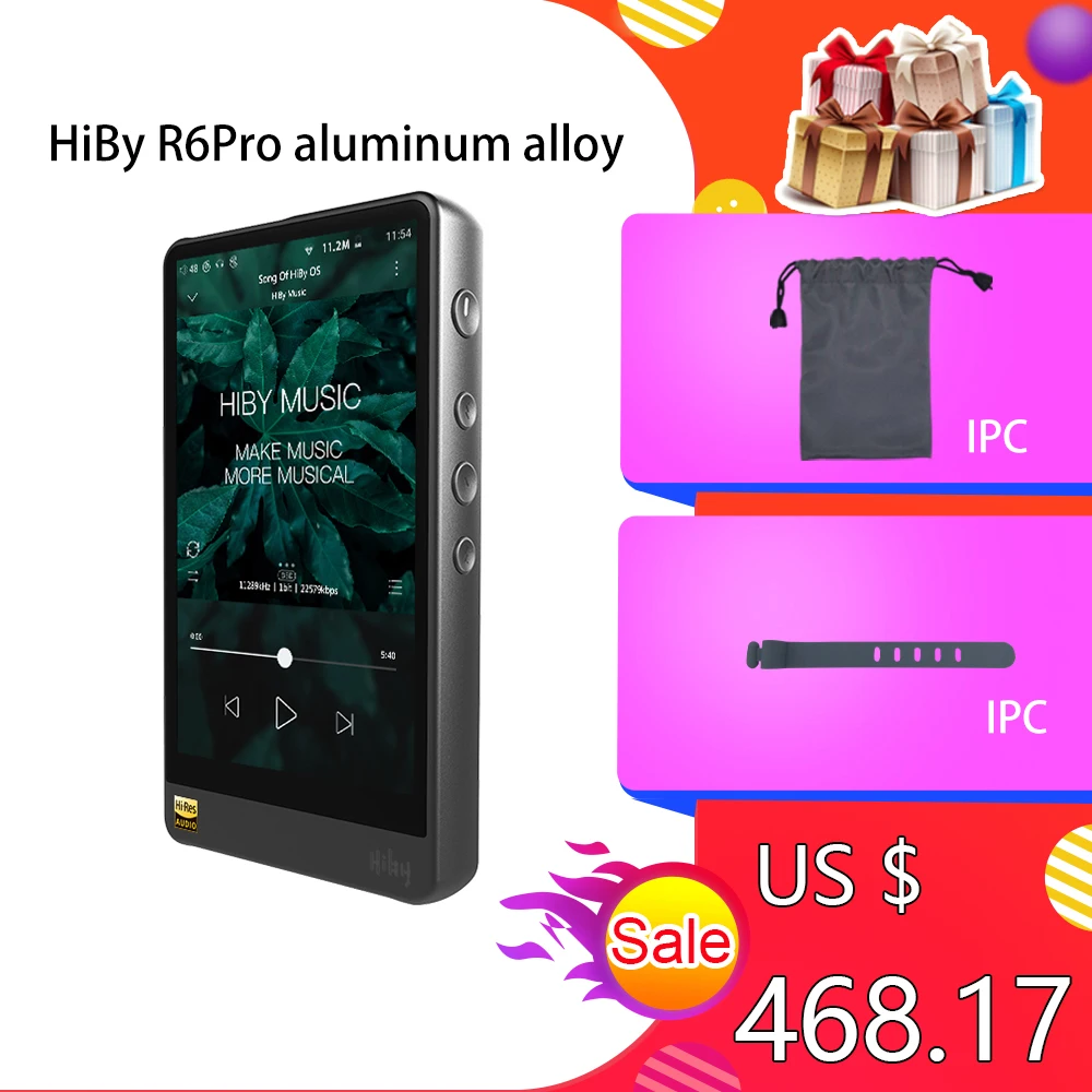 Музыкальные MP3 плееры HiBy R6Pro (алюминиевый сплав) без потерь цифровое аудио Hi Fi