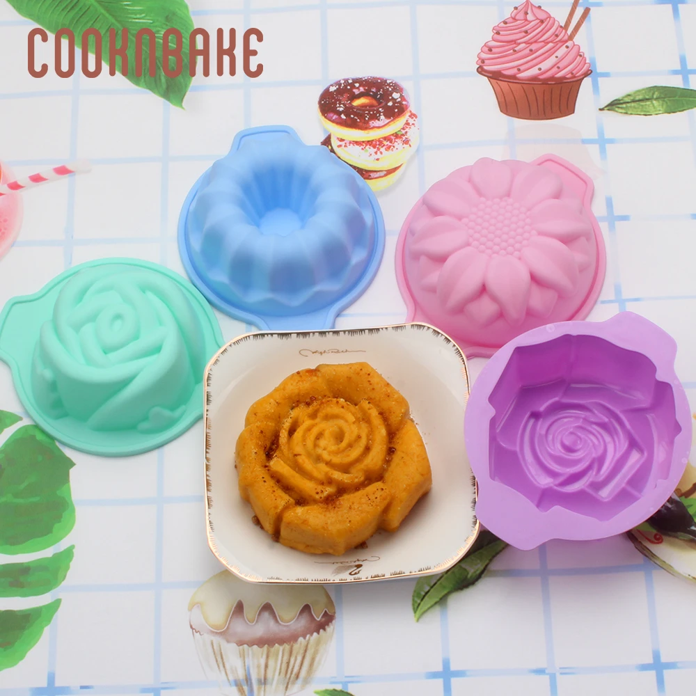 COOKNBAKE силиконовая форма Роза для торта цветы маленькие торты хлеб кондитерские