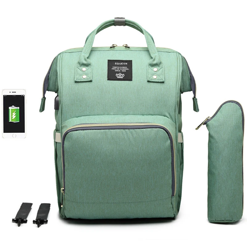 Large Capacity Diaper Bag Backpack Waterproof Maternity Bag Baby Diaper Bags With USB Interface Mummy Travel Bag For Stroller
