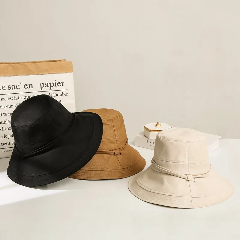 

Sun Hat Big Brim UV-Protection Face Covering Bucket Hat Female Spring Summer Japanese-style Literature And Art Versatile Topee F