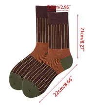 Женские носки из чесаного хлопка с контрастными вертикальными полосками, чулочно-носочные изделия в стиле Харадзюку 95AB