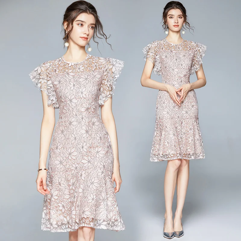 Camile ” Mermaid Dress Women Ruffle 