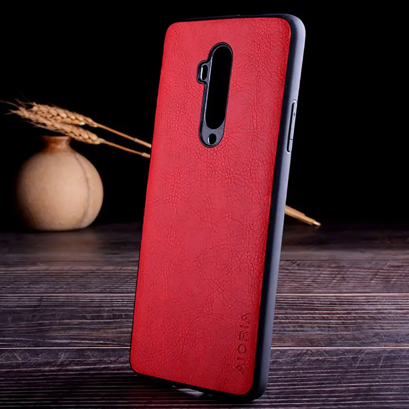 Чехол для oneplus 7t pro funda роскошный винтажный кожаный чехол с мягким TPU + PC жестким