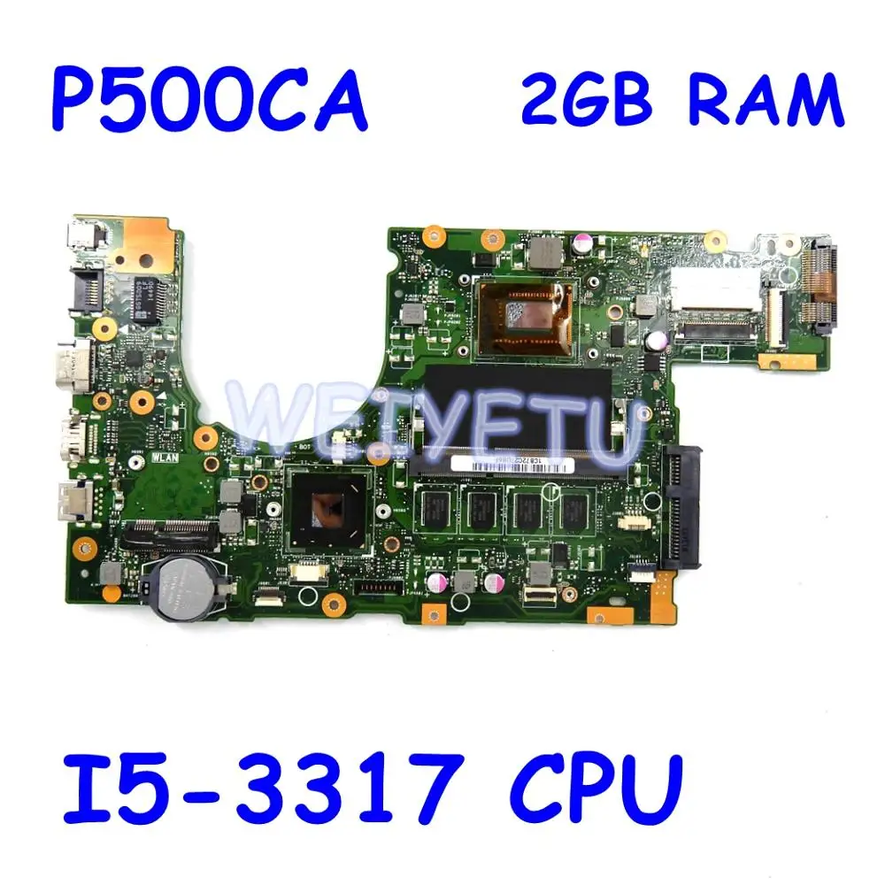 

P500CA Motherboard i5-3317CPU 2GB RAM REV2.0 For ASUS P500C P500CA Laptop Motherboard P500CA Mainboard test 100%