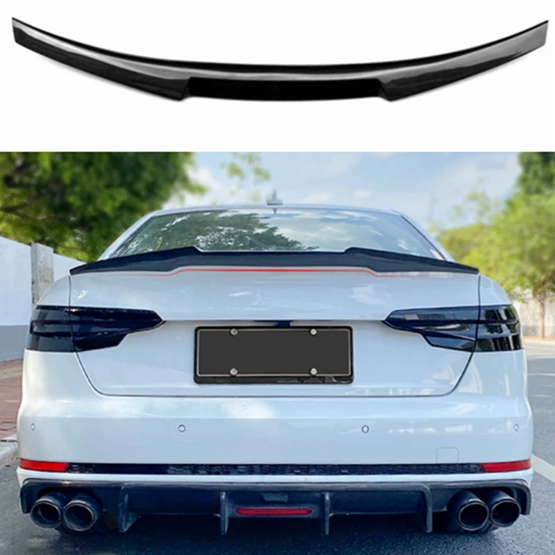 

M4 Style Carbon Fiber Rear Trunk Luggage Compartment Spoiler Car Wing for Audi A4 B9 S4 S-line 2017-2020