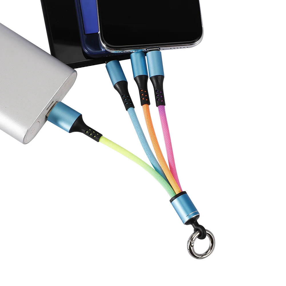 Зарядный кабель 3 в 1 usb кабель для зарядного устройства Micro USB/type C/iphone IOS Многофункциональный зарядный шнур