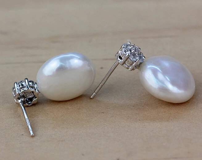 Серьги из натурального жемчуга