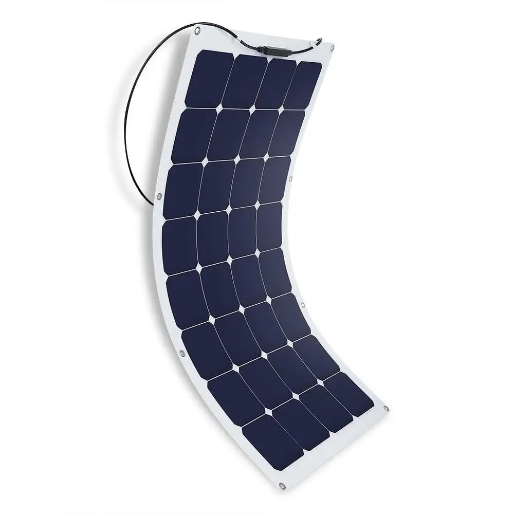 100 ватт sunpower Гибкая солнечная панель черный или белый для автомобиля лодки 2 шт