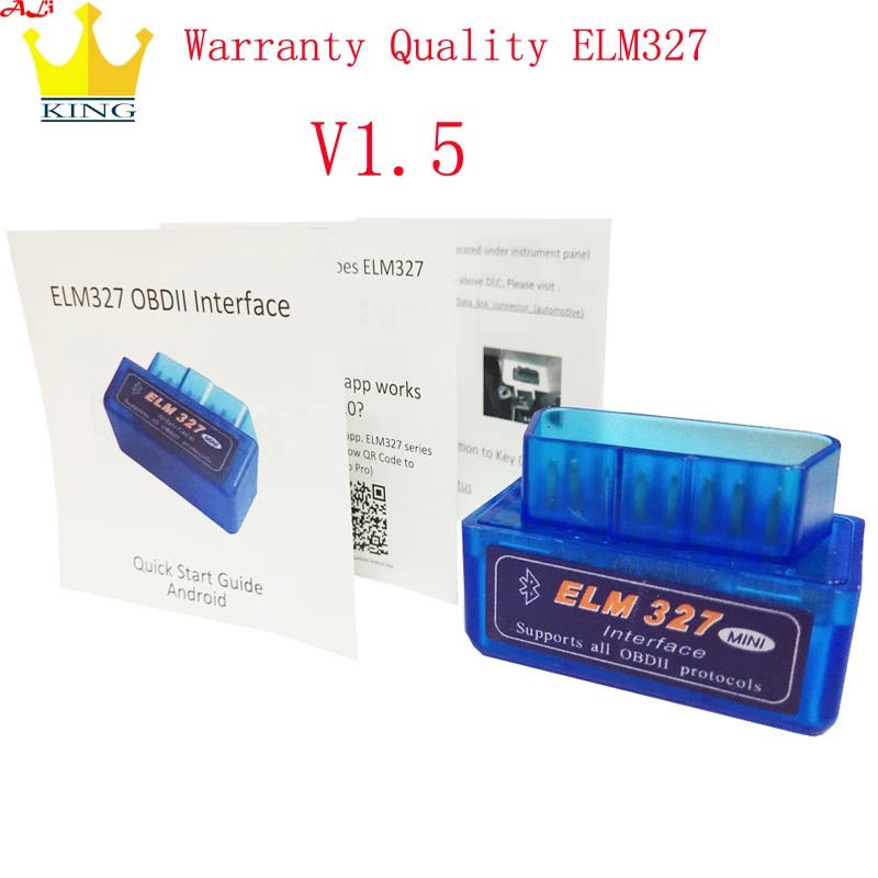 Горячая Распродажа Супер Мини elm327 V1.5 OBD2 адаптер Bluetooth ELM327 автоматический сканер OBD диагностический интерфейс ELM 327 для Android Windows - Цвет: blue elm327 1.5