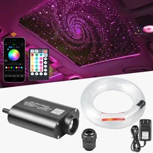 

12W RGBW LED Light Engine APP/Music Control With RF Remote Star Ceiling Lamp Kit-Mixed Fiber Optical Cable 0.75mm 300PCS 3M