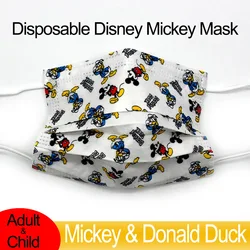 10/20/30/40/50/100Pcs Disney Disposable Child Mouth Mask Adult Cartoon Mickey Print Mask Kids 3Layer Filter Protective Face Mask