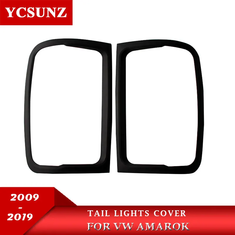 Вокруг фар Накладка для Vw Amarok 2009 2010 2011 2012 2013 углеродного волокна - Цвет: black tail lights