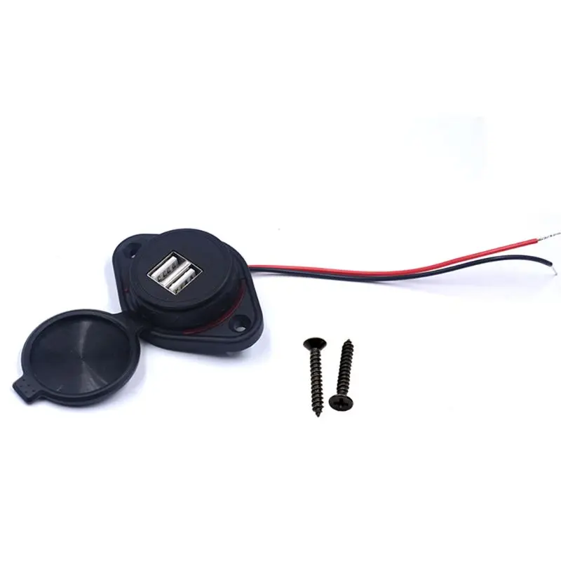 3.1A двойной USB Автомобильное зарядное устройство водонепроницаемый автомобильное контактное гнездо с Светодиодный индикатор