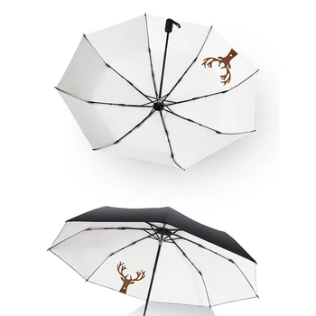 

2019 Creative Clear Umberlla Rain Women Windproof Art Rain Umberllas Anti UV Artshade Three-folding Umbrella 50U072