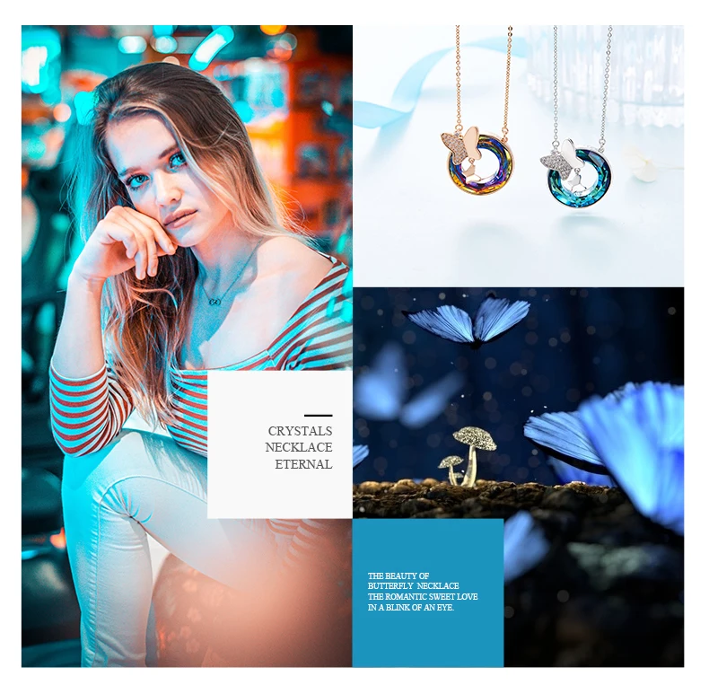 Cdyle многоцветные кристаллы от Swarovski подвеска в форме круга женское ожерелье с цирконом бабочка ювелирные изделия персонализированный подарок