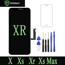 Para iphone Display LCD Para Tianma XR XR DO OEM Digitador Da Tela de toque Do Telefone Móvel Para O iphone tela LCD Assembléia Preto Com ferramentas(China)
